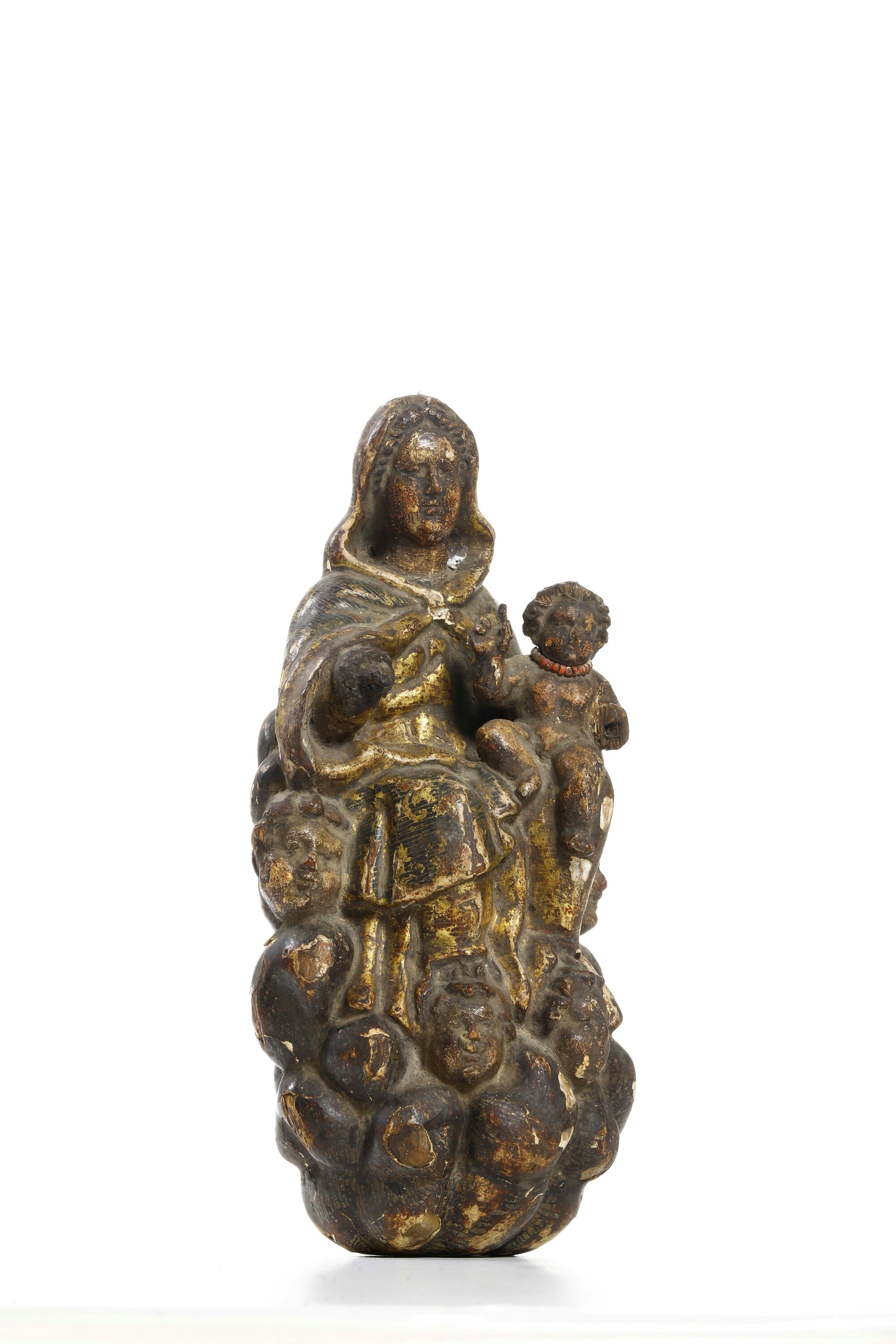 Madonna con Bambino. Scultore Barocco del XVII Secolo
