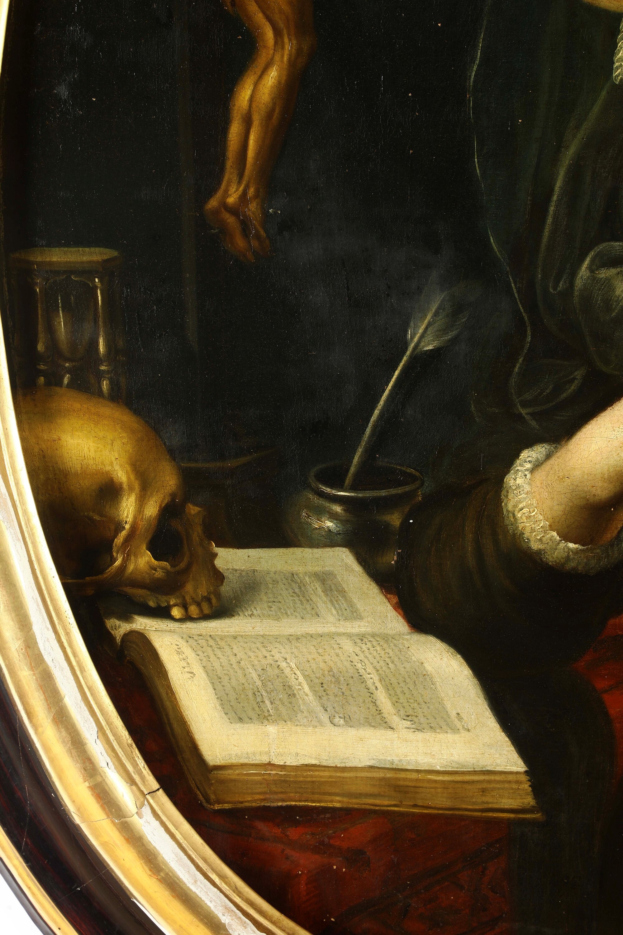 Scuola genovese del XVIII secolo, Ritratto di santa Caterina Fieschi, olio su tela ovale