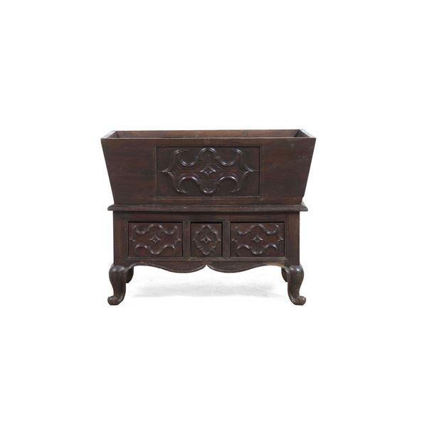 Madia rustica mancante di coperchio, Piemonte, XVIII secolo