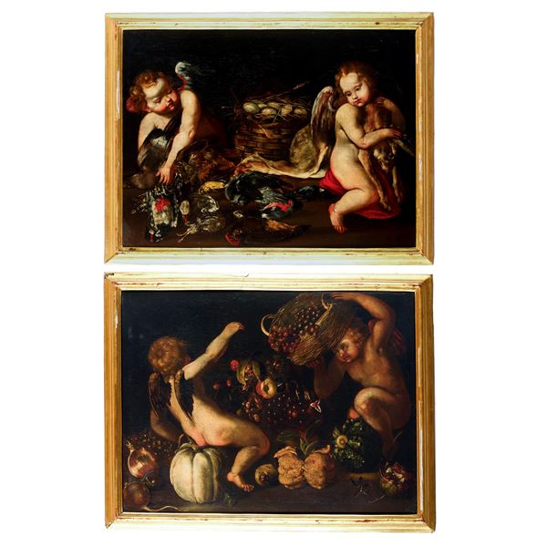 Nature morte con putti