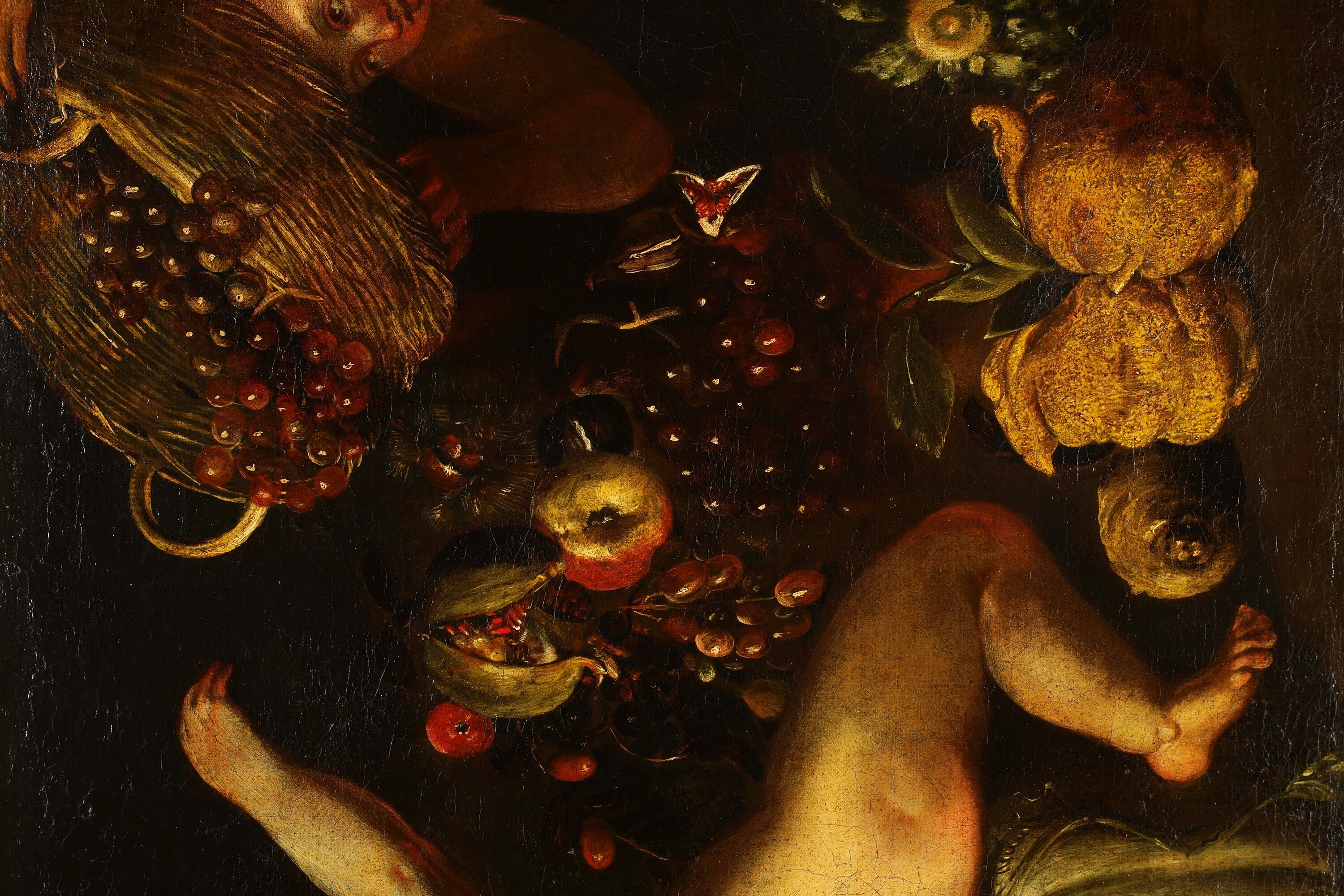 Domenico Guidobono - Nature morte con putti, olio su tela