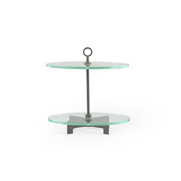 Tavolino ovale a due piani. XX secolo