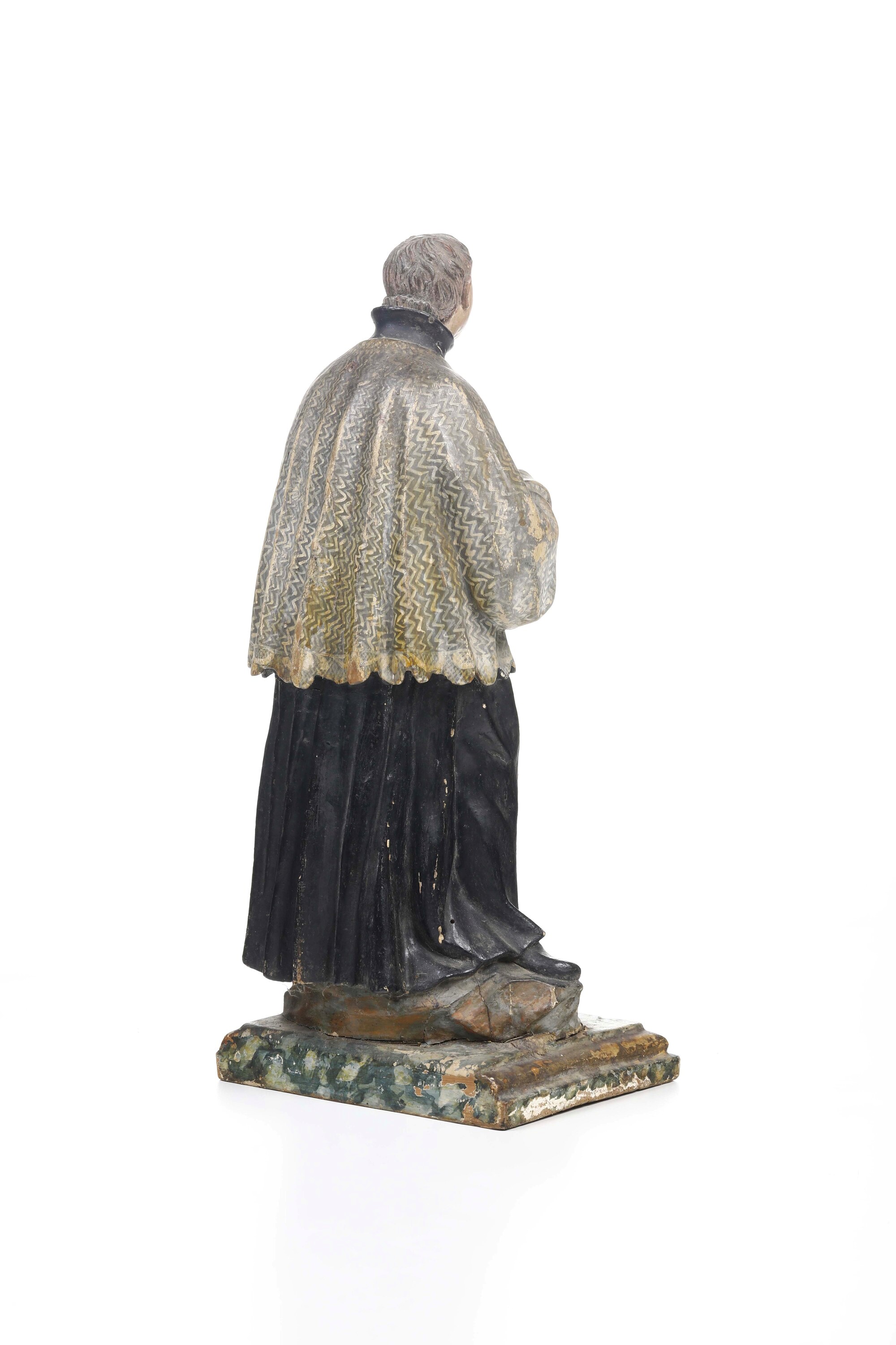 Scultura San Luigi in Legno Policromo, Secolo XVIII