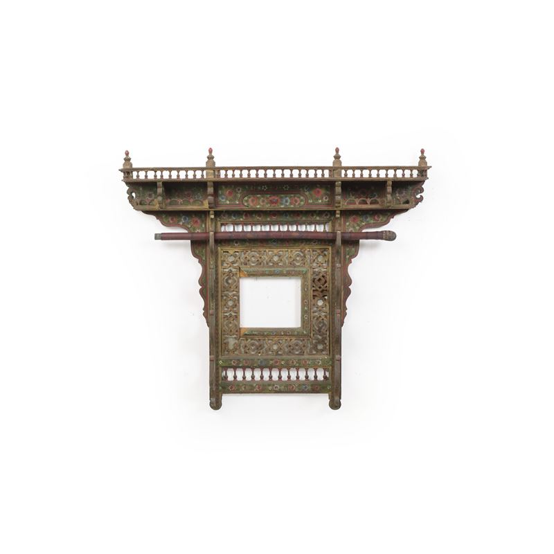 Portafucili mediorientale in legno laccato con decori a motivi floreali, XIX secolo  - Asta Dimore Italiane TIME - Cambi Casa d'Aste