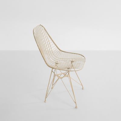 Sedia mod. Wire Chair DKR, metallo laccato