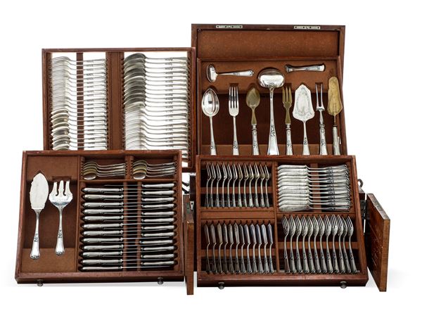 Servizio di posate. Argenteria italiana del XX secolo, argentiere S.I.A.P., Alessandria