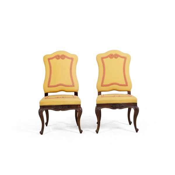 Coppia di sedie. XVIII secolo
