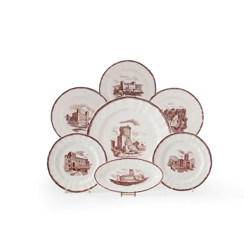 Lotto di piatti decorativi. Milano, società ceramica Richard, primo terzo del XX secolo.  - Asta Maioliche e Porcellane - Cambi Casa d'Aste