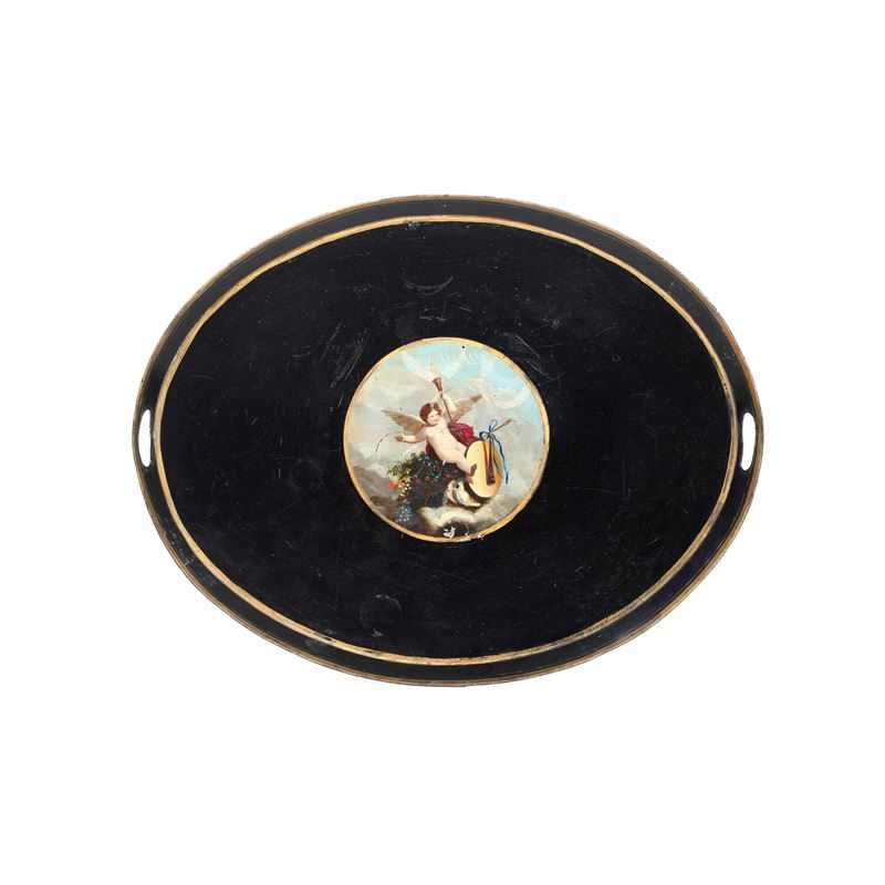 Vassoio in metallo laccato. XIX-XX secolo  - Auction Antique Opportunities - Cambi Casa d'Aste