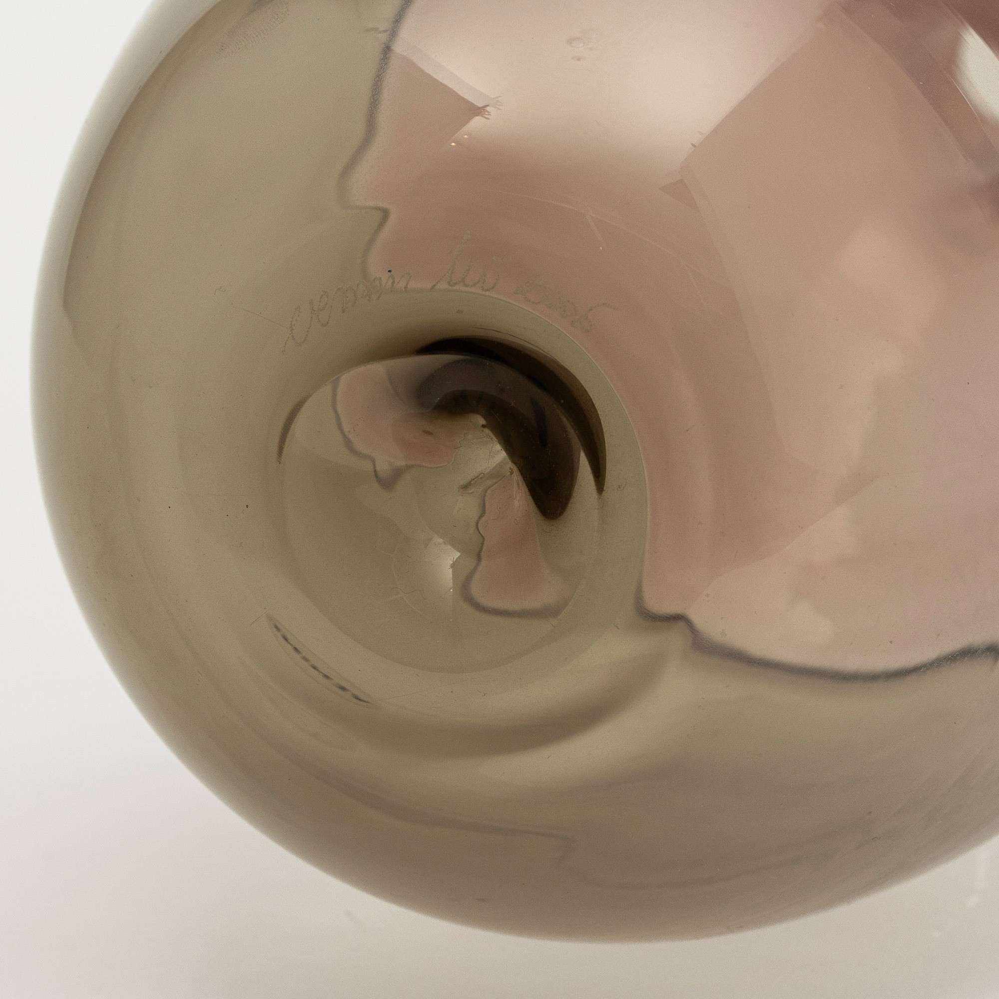 Tapio Wirkkala - Vaso a bottiglie “Bolle” Venini, vetro soffiato ad incalmo, ametista