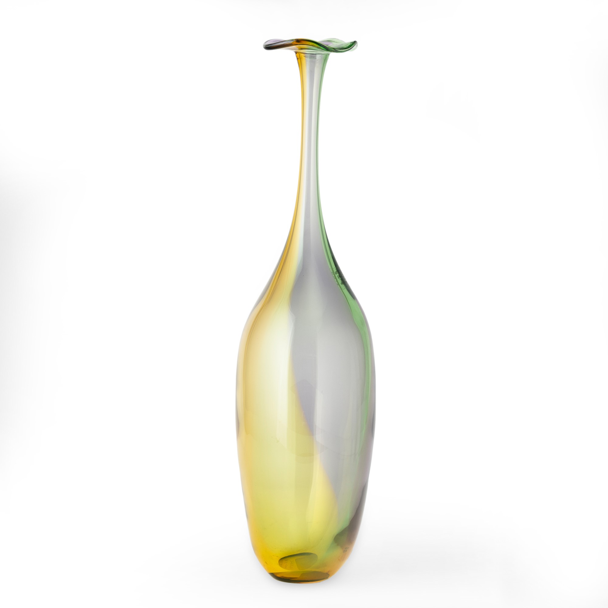 Kjell Engman - Vaso a bottiglia serie Fidji in vetro soffiato, Svezia (ca. 1988)