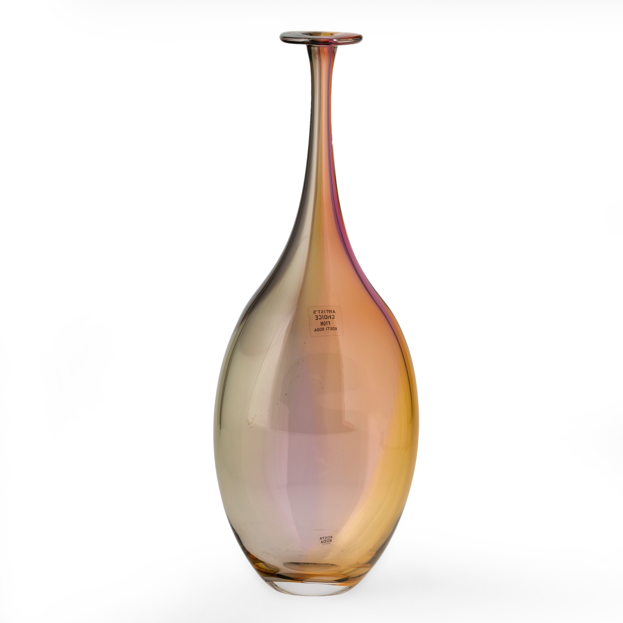 Kjell Engman - Vaso “Fidji” in vetro soffiato con decorazioni policrome