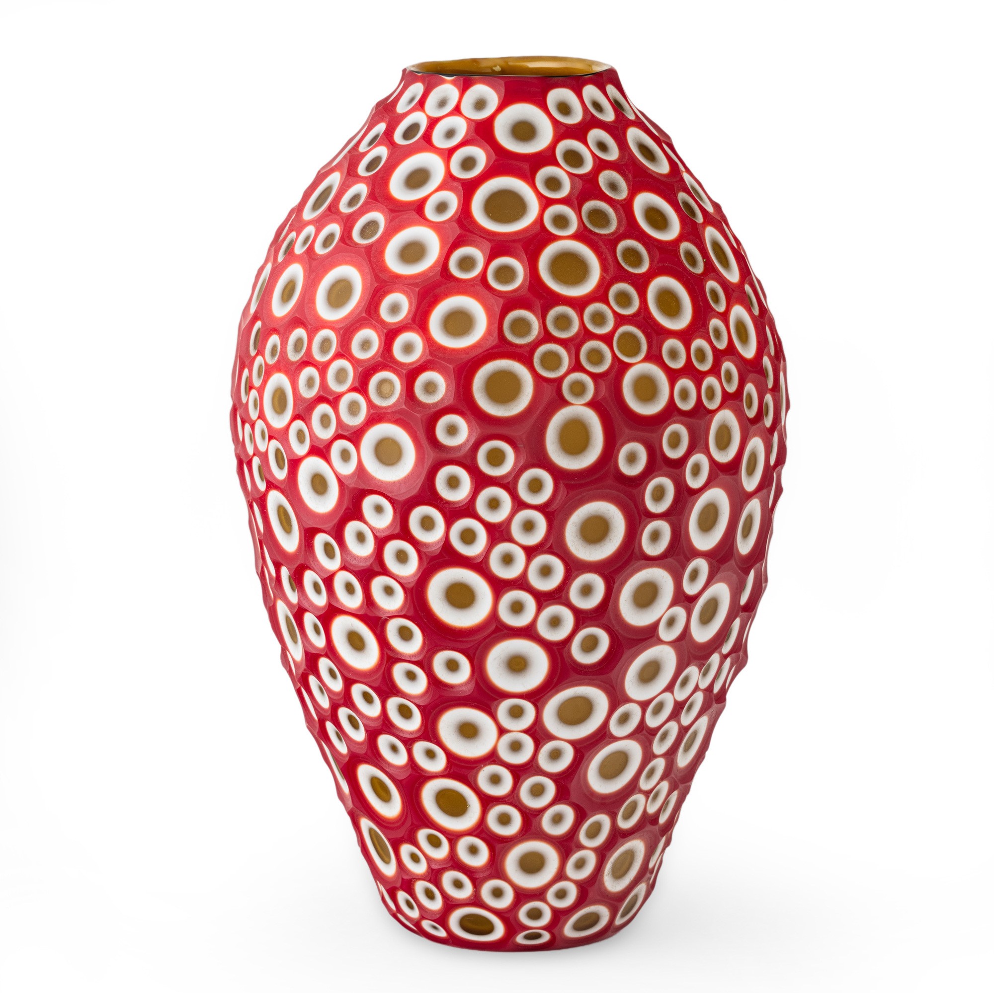 Monica Guggisberg (1955) e Philip Baldwin (1947) - Guggisberg & Baldwin, Vaso Porifera rossa in v...