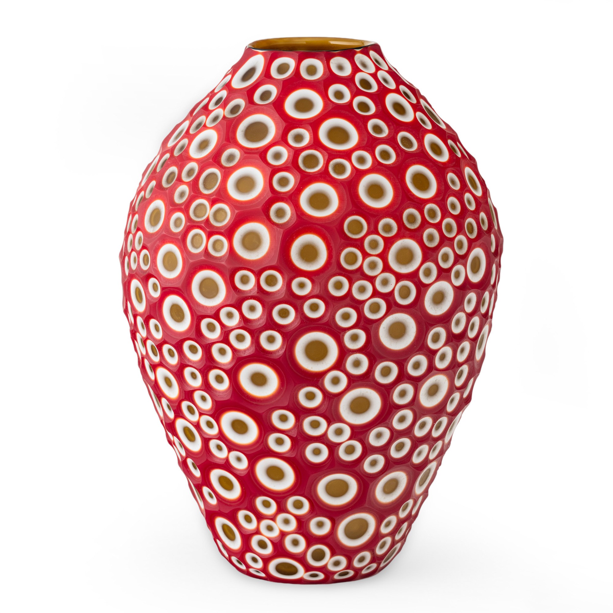 Monica Guggisberg (1955) e Philip Baldwin (1947) - Guggisberg & Baldwin, Vaso Porifera rossa in v...