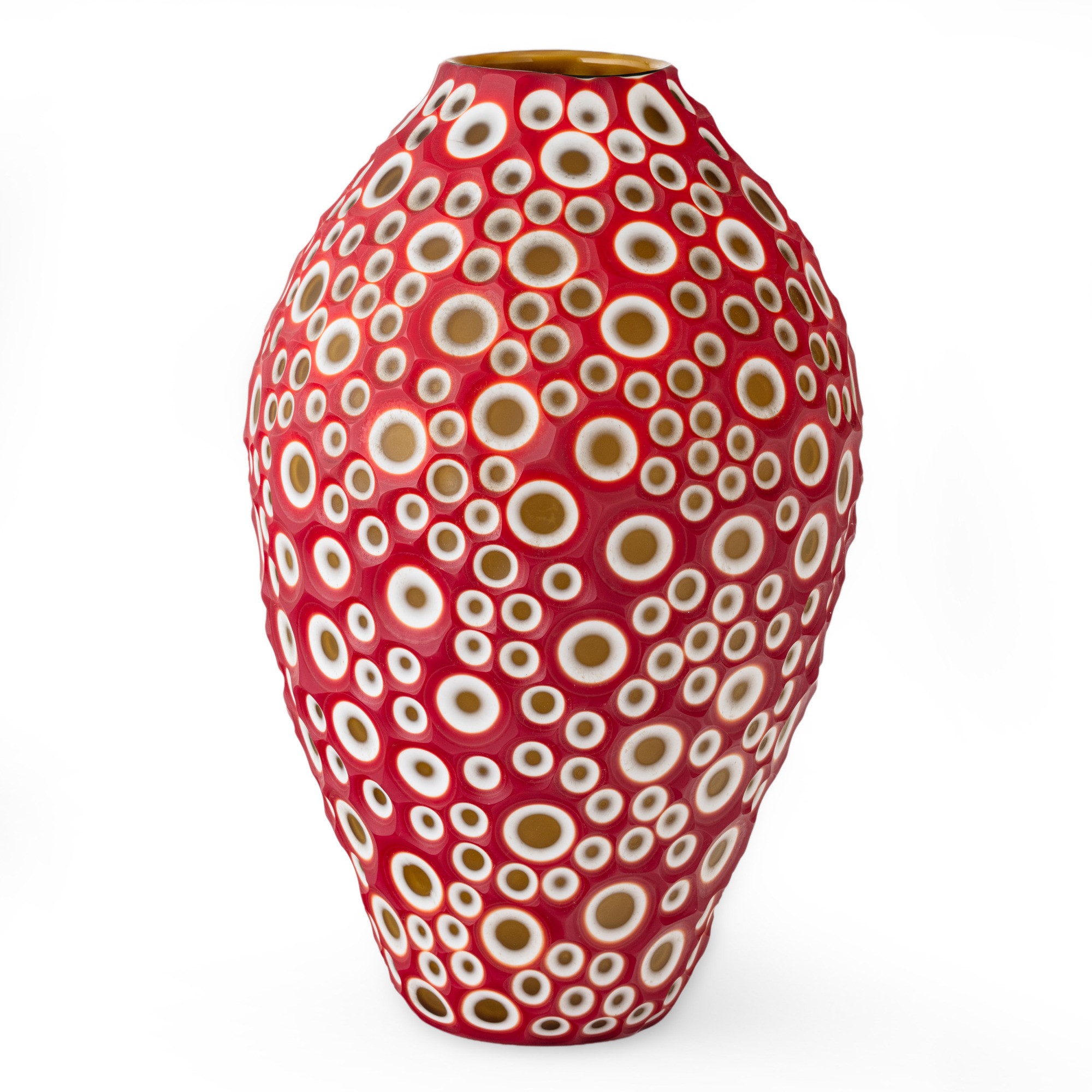 Monica Guggisberg (1955) e Philip Baldwin (1947) - Guggisberg & Baldwin, Vaso Porifera rossa in v...