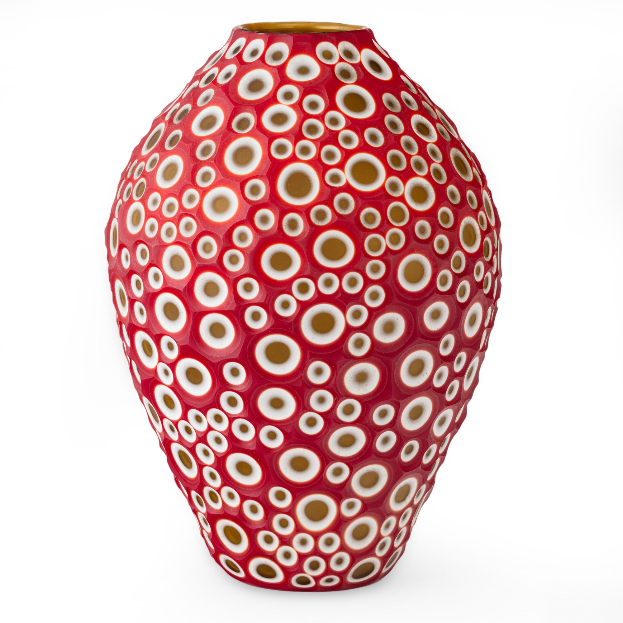 Monica Guggisberg (1955) e Philip Baldwin (1947) - Guggisberg & Baldwin, Vaso Porifera rossa in v...