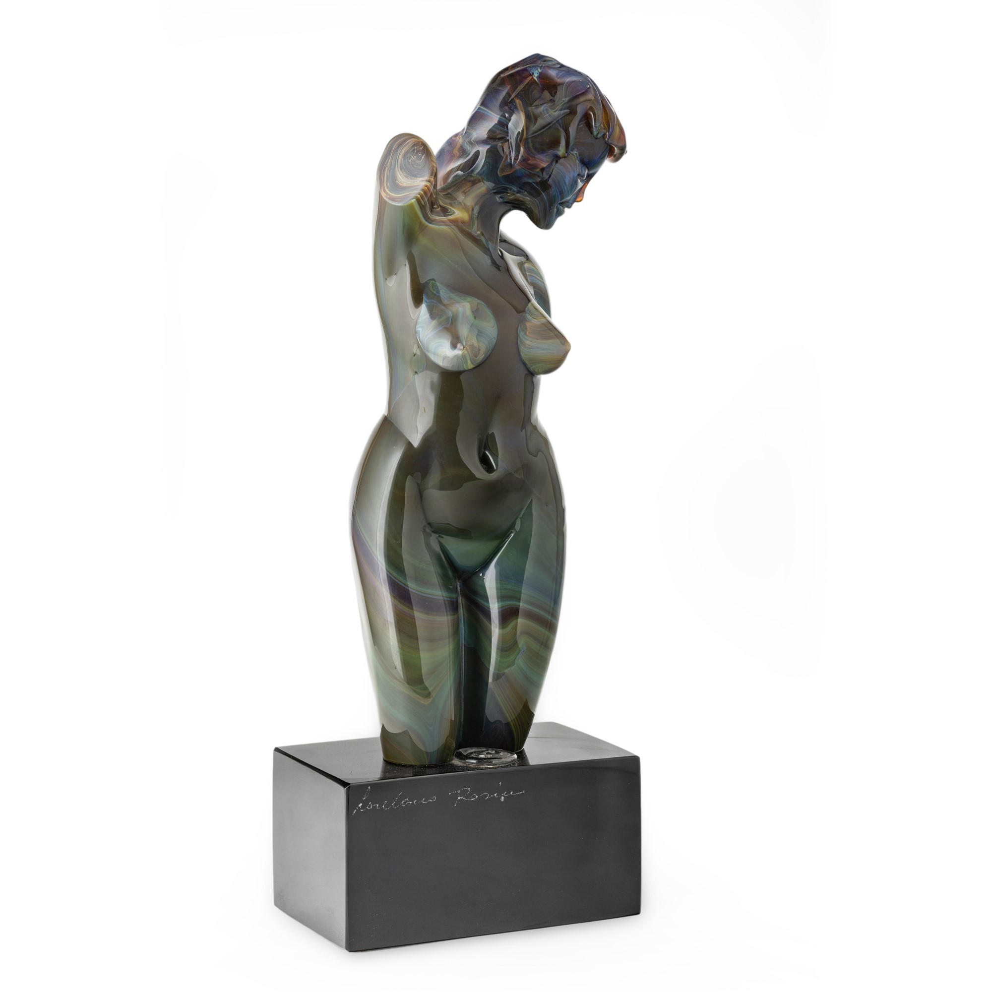Loredano Rosin - Trono/Tronco di donna in vetro calcedonio (Murano, 1970 ca.)