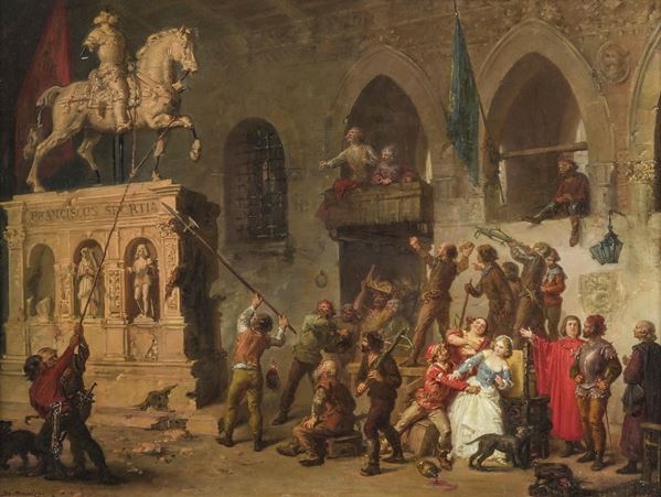 Distruzione della Statua equestre di Ludovico Sforza