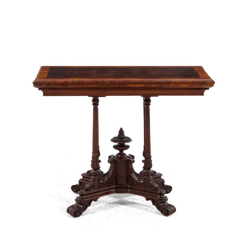 Tavolo da gioco lastronato, XIX-XX secolo  - Auction Antiques - Cambi Casa d'Aste