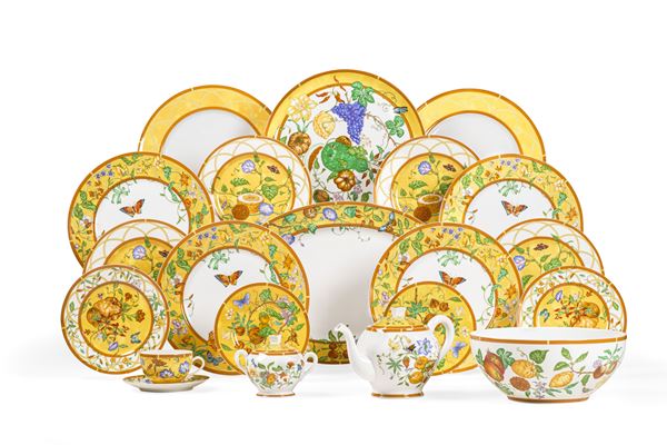 Servizio da tavola Hermès “La Siesta” Francia, Manifattura Limoges, seconda metà del XX secolo