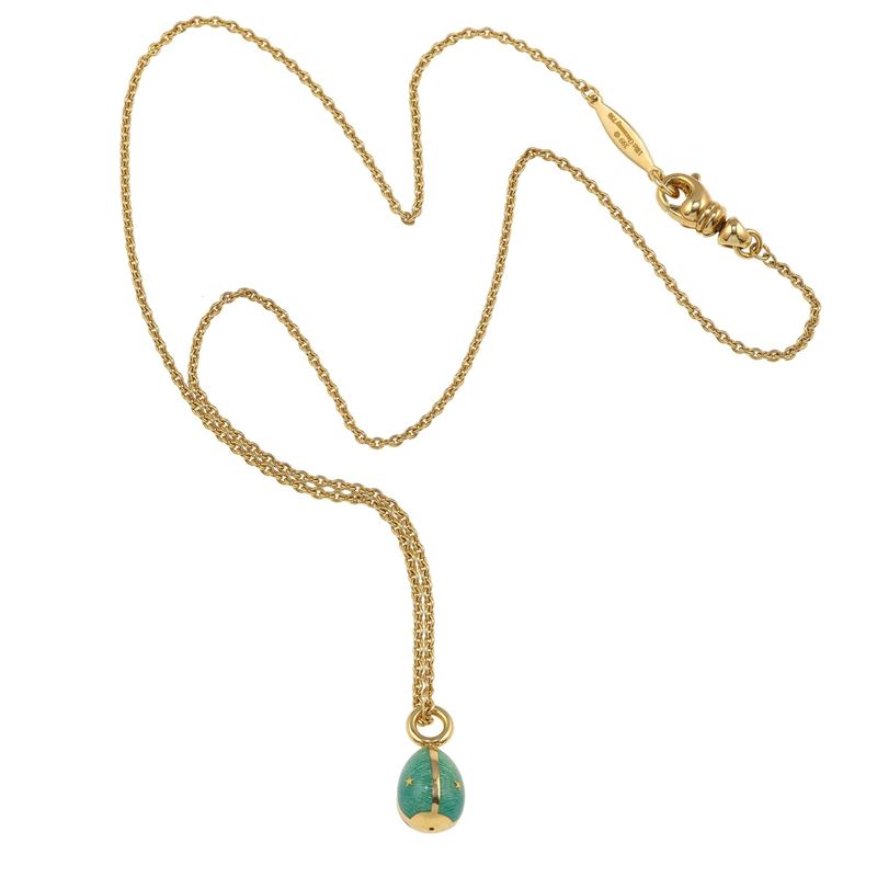 Fabergé. Ovetto con smalto turchese  - Asta Gioielli - Cambi Casa d'Aste