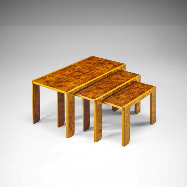 Afra e Tobia Scarpa - Tre tavoli bassi impilabili.