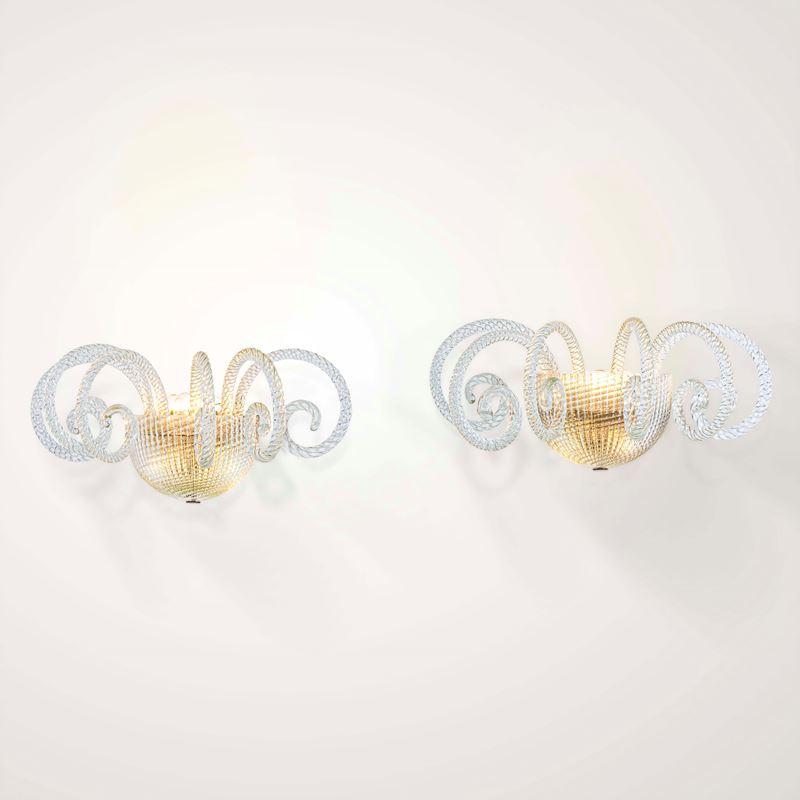 Flavio Poli : Due lampade a parete  - Asta Design 200 - Cambi Casa d'Aste