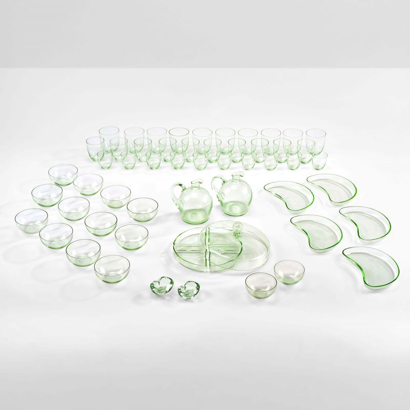 Seguso : Servizio in vetro di Murano.  - Asta Design 200 - Cambi Casa d'Aste