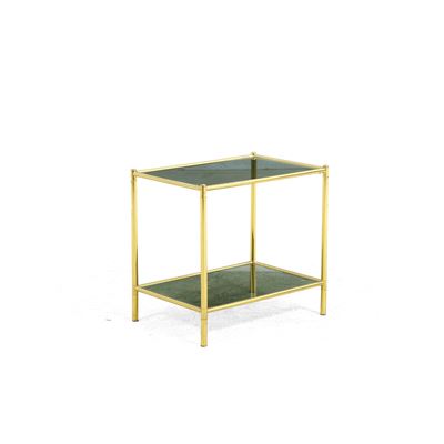 Tavolo in Ottone a Due Piani. XX Secolo
