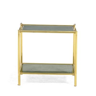 Tavolo in Ottone a Due Piani. XX Secolo