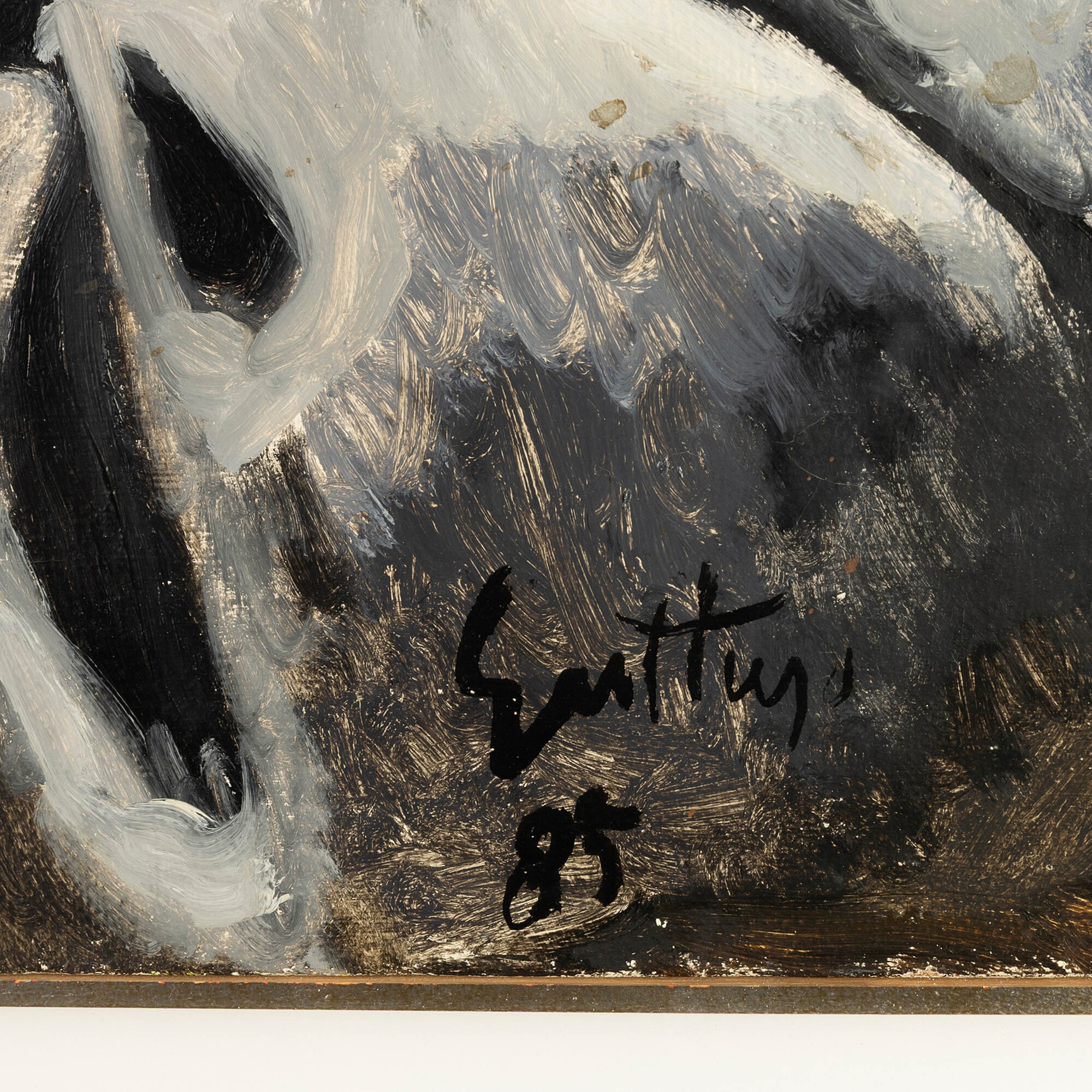 Renato Guttuso - Ritratto - olio su tela, 1985