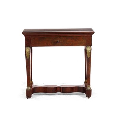 Tavolino Impero con applicazioni decorative, XIX secolo