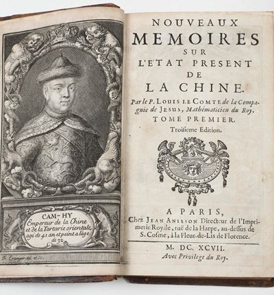 Le Comte, Pere Louis, Noveaux Memoirs sur l'etat present de la Chine, Edizione del 1697