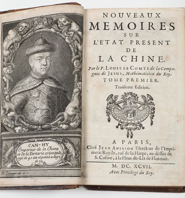 Le Comte, Pere Louis (1655-1728) Noveaux Memoirs sur l'etat present de la Chine.. A Paris, chez Jean Anisson, 1697
