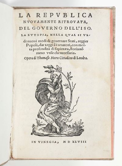 Moro Tommaso, La Republica nuovamente ritrovata, del governo dell'isola Eutopia, 1548