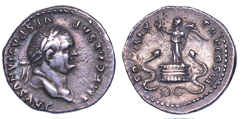 VESPASIANO, 69-79. Denario, anno 75. Roma.  - Auction Numismatics - Cambi Casa d'Aste