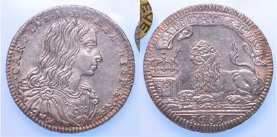 Carlo II di Spagna, Carlino 1685, Napoli