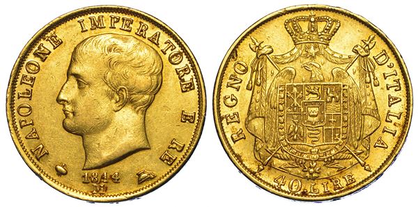 MILANO. NAPOLEONE I, 1805-1814. 40 Lire 1814.