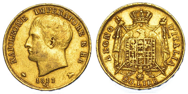MILANO. NAPOLEONE I, 1805-1814. 20 Lire 1811.  - Auction Numismatics - Cambi Casa d'Aste