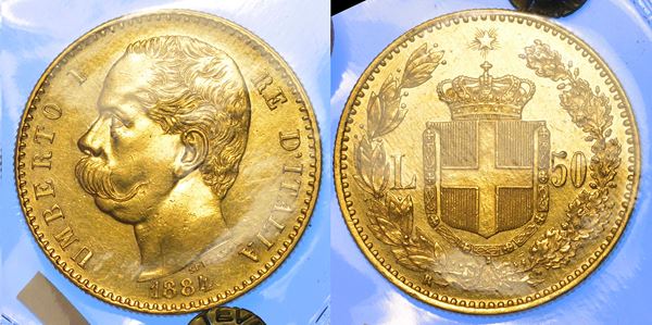 REGNO D'ITALIA. UMBERTO I DI SAVOIA, 1878-1900. 50 Lire 1884.