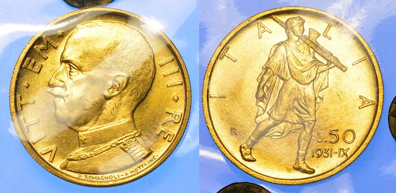 REGNO D'ITALIA. VITTORIO EMANUELE III DI SAVOIA, 1900-1946. 50 lire 1931/A. IX. Littore.  - Auction Numismatics - Cambi Casa d'Aste