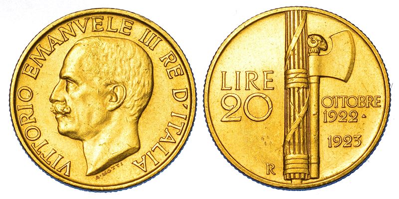 REGNO D'ITALIA. VITTORIO EMANUELE III DI SAVOIA, 1900-1946. 20 Lire 1923. Fascetto.  - Asta Numismatica - Cambi Casa d'Aste
