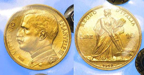 REGNO D'ITALIA. VITTORIO EMANUELE III DI SAVOIA, 1900-1946. 10 Lire 1912. Aratrice.