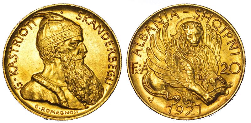 ALBANIA. AHMED ZOGU PRESIDENTE, 1925-1928. 20 Franga 1927.  - Auction Numismatics - Cambi Casa d'Aste