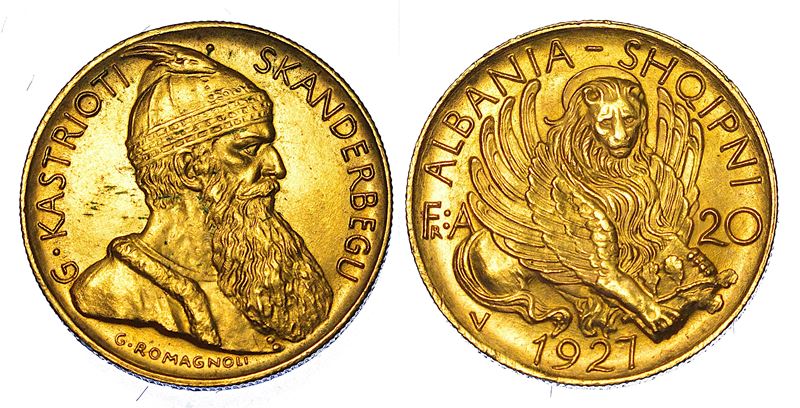 ALBANIA. AHMED ZOGU PRESIDENTE, 1925-1928. 20 Franga 1927.  - Auction Numismatics - Cambi Casa d'Aste