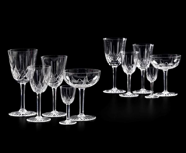 Servizio di calici “Épron” Francia, Manifattura Baccarat, primi di XX secolo 