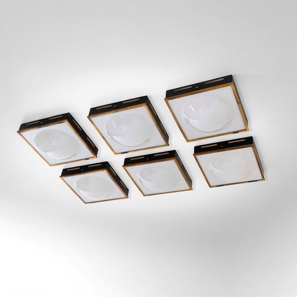 Sei lampade a plafone