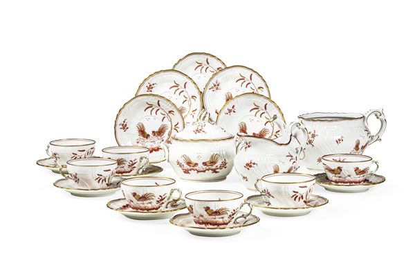 Servizio da tè “Galli Rossi” Doccia, Manifattura Richard Ginori, XX secolo