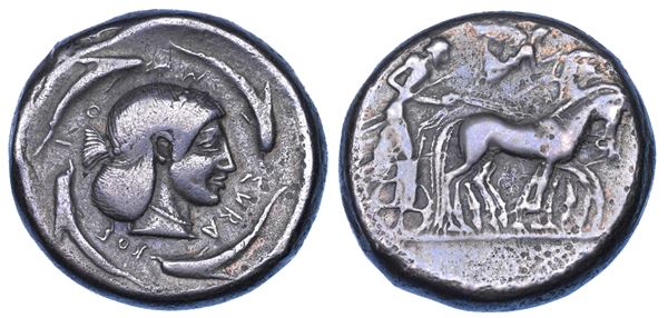 SICILIA - SIRACUSA. Tetradracma, 485-478 a.C.