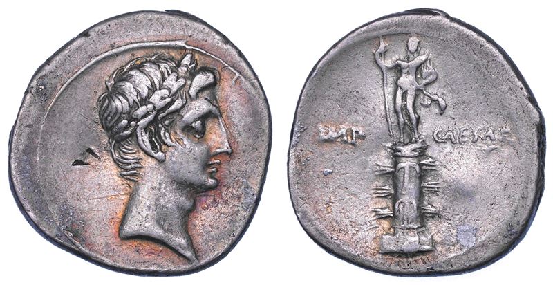 OTTAVIANO, 31 a.C. - 14 d.C. Denario, anni 30-29 a.C. Roma o Brindisi.  - Asta Numismatica - Cambi Casa d'Aste